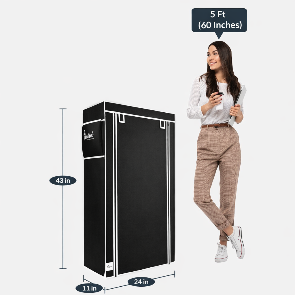 6 Rack Collapsible Wardrobe Cabinet and Shoe Rack