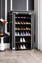 6 Rack Collapsible Wardrobe Cabinet and Shoe Rack