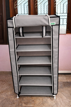 6 Rack Collapsible Wardrobe Cabinet and Shoe Rack