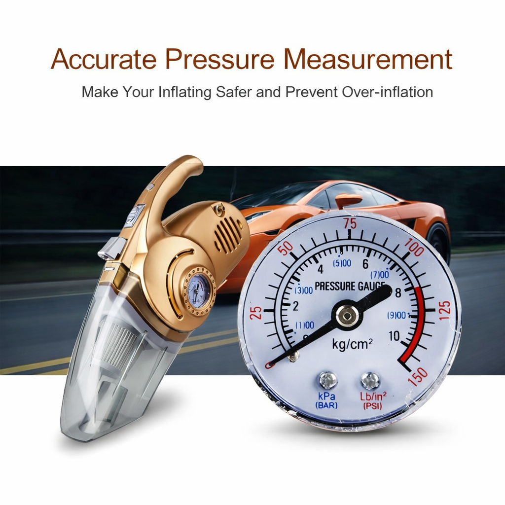 2 in 1 Car Vacuum Cleaner with Tyre Inflator