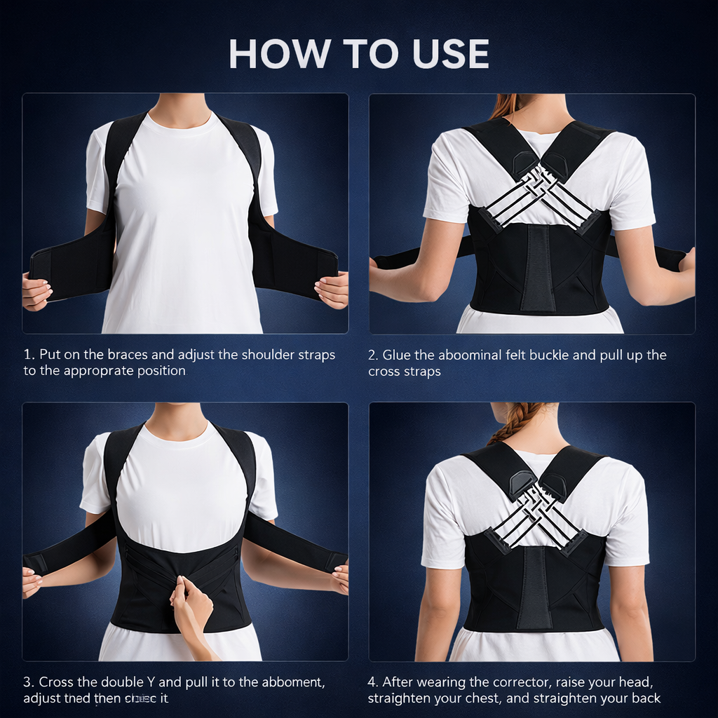 Adjustable Back Posture Corrector/ Slouching Relieve Pain Belt Women & Men