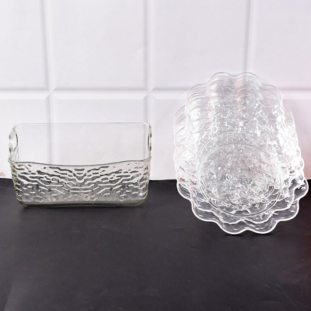 9 In 1 Plastic Bowl With Serving Tray  Plates Set