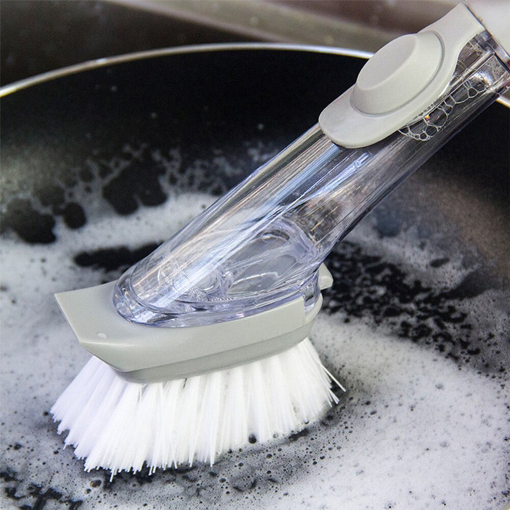 1271a 2-in-1 Dishwashing Brush Long Handle Wash Pot Brush Washing Dish