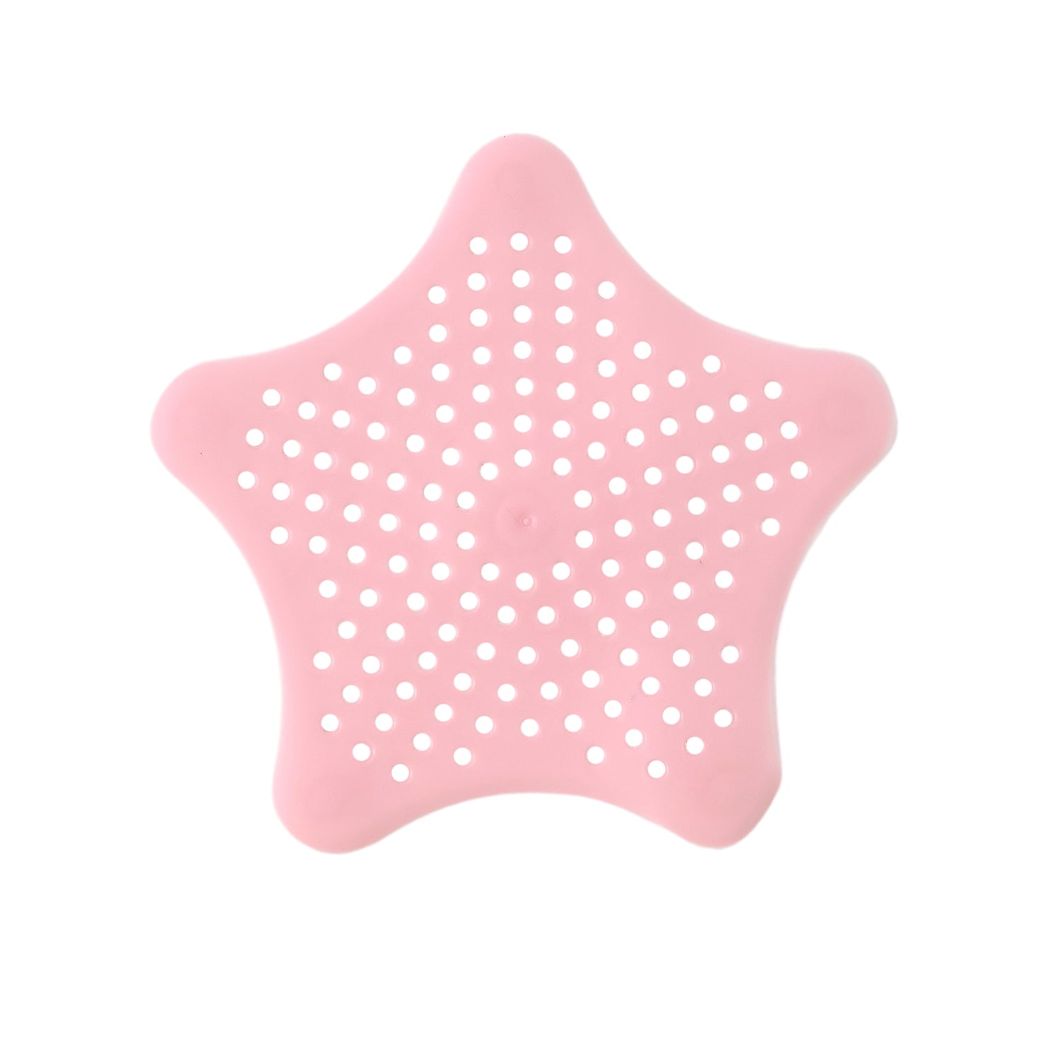Baby Pink Silicone Star Shaped Sink Filter Bathroom Hair Catcher Drain Strainers For Basin