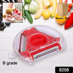 82583 In 1 Multi Function Three Use Rotary Hanging Round Planer Peeler And Cutter Vegetable Slicer Kitchen Tools Kitchen Gadgets (B Grade)